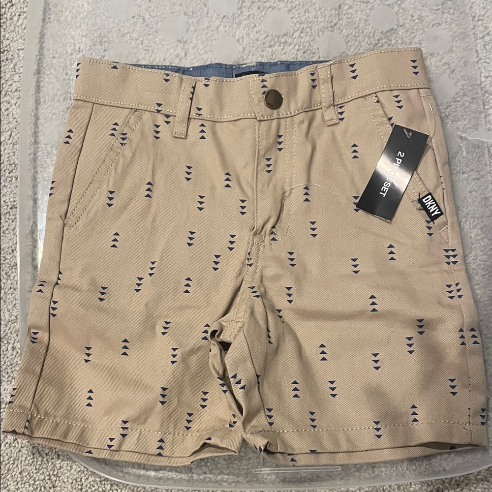 DKNY Beige Patterned Women's Shorts